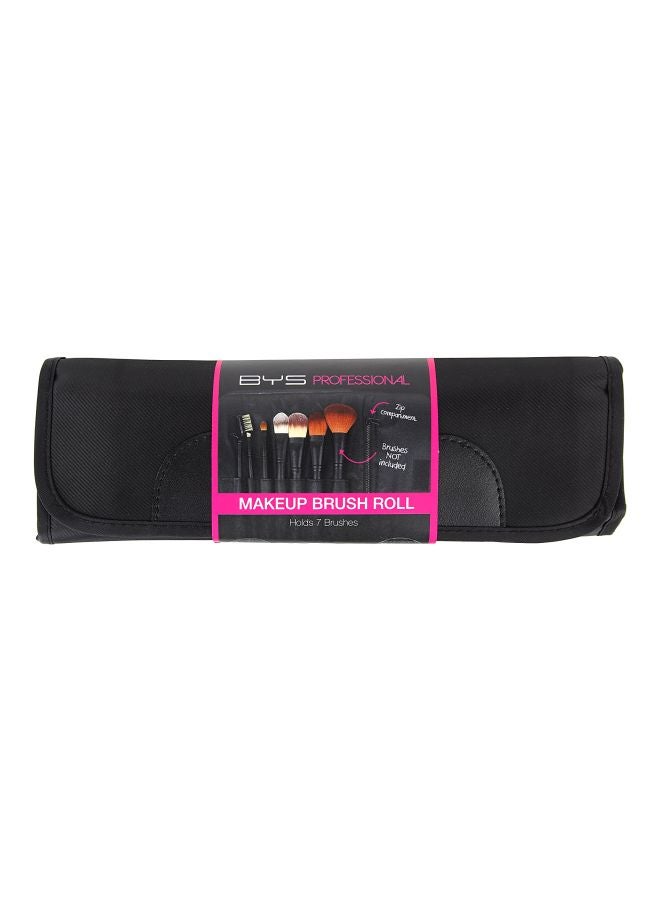 BYS Makeup Brush Roll Up Case Black - Image 1