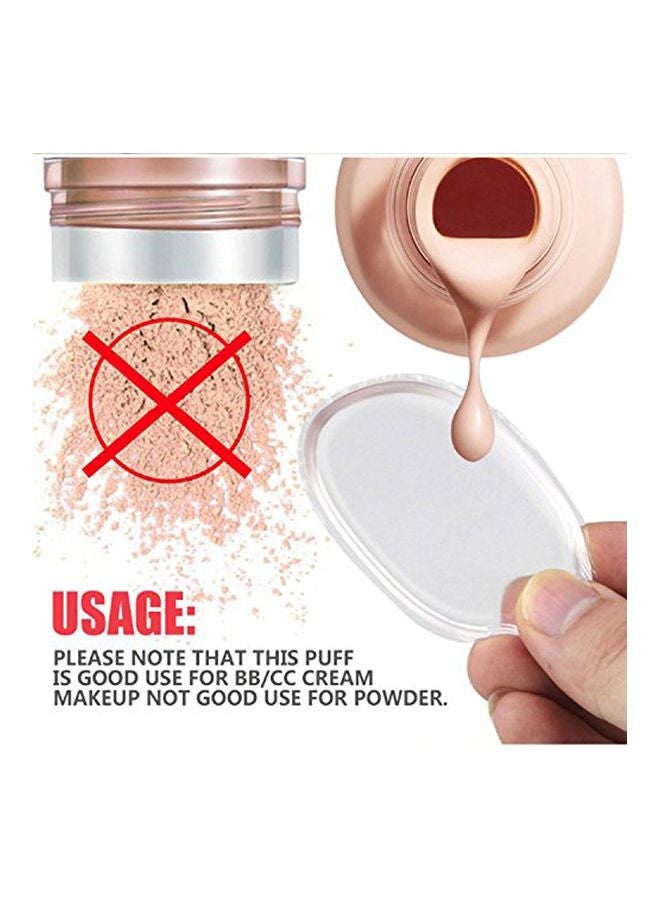 Nylea 2-Piece Silicone Makeup Sponge Clear - Image 4