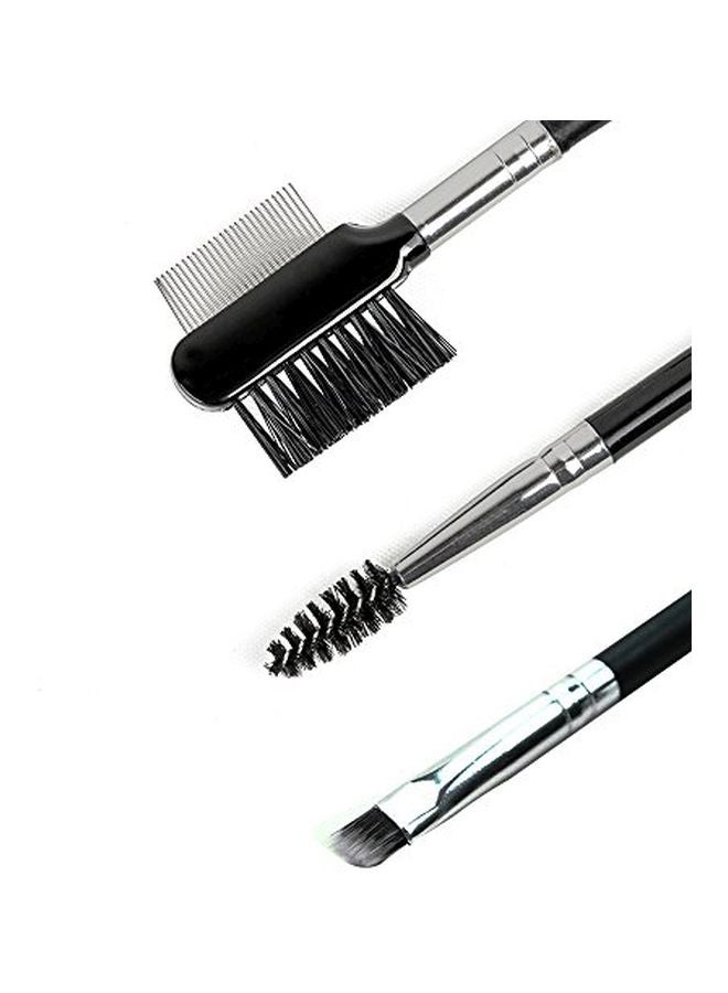 g2plus Pack Of 2 Eyebrow Comb And Brush Set Black/Silver - Image 4