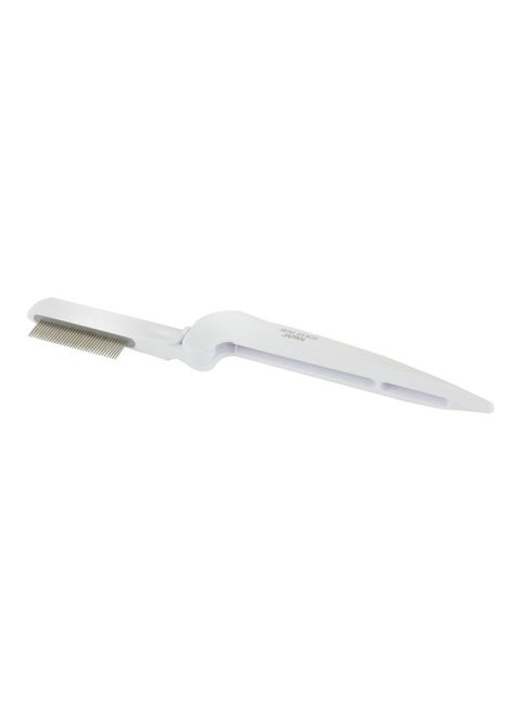 Folding Lash Pin Comb White/Silver