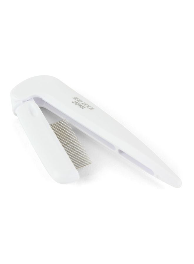 Folding Lash Pin Comb White/Silver