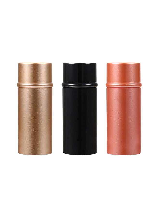 Vtrem 3-Piece Retractable Foundation Brush Black/Gold/Pink - Image 1