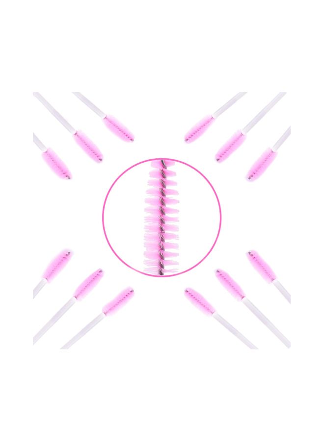 اكستور طقم فرش مكياج للعيون للاستعمال لمرة واحدة مكون من 100 قطعة أبيض/ وردي - Image 3