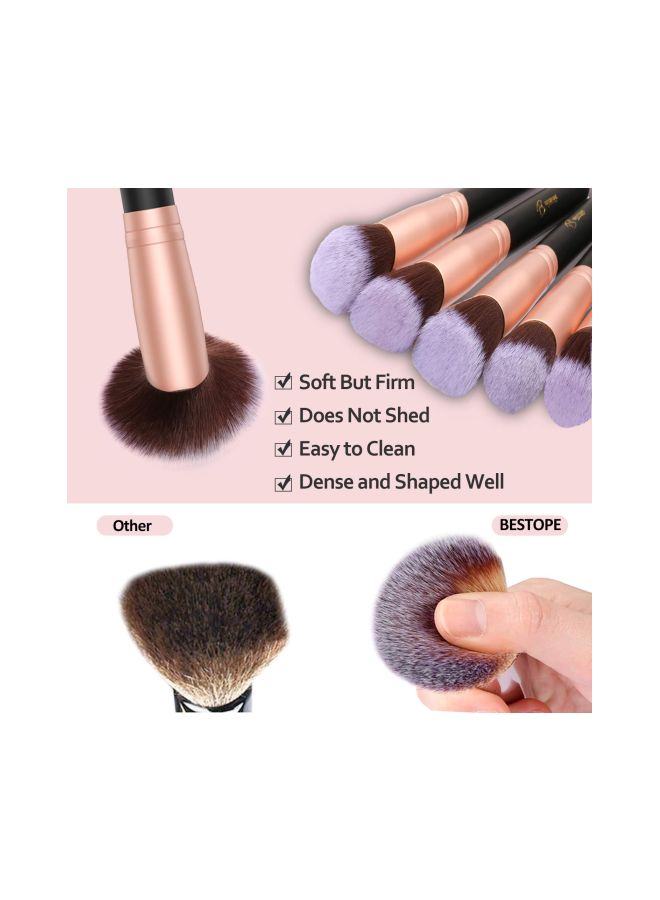 بيستوب طقم فرش مكياج من 16 قطعة ذهبي/ أسود - Image 3