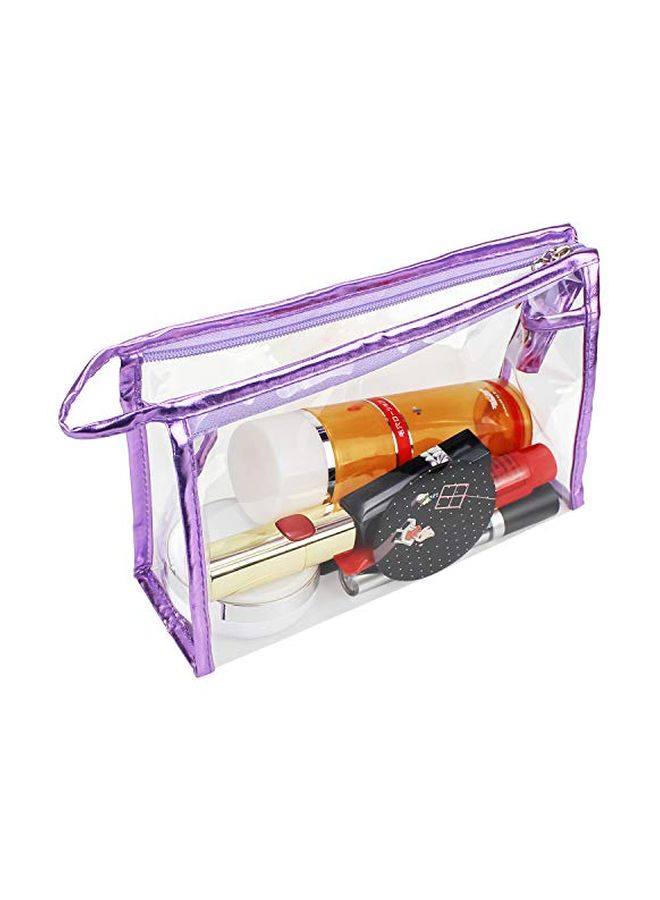 Meetory 5-Piece Washable Cosmetic Bag Red/Yellow/Blue - Image 3