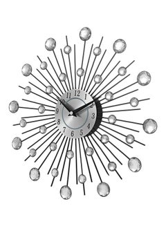 FRIEET Decorative Wall Mounted Clock Silver/Black 33x33x4centimeter  - Image 3