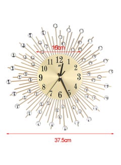 FRIEET Decorative Wall Mounted Clock Gold/Black 38cm  - Image 2