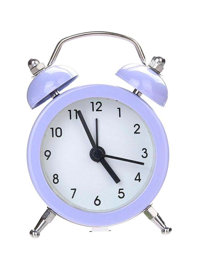 FRIEET Metal Mini Alarm Clock Purple 7.7x5x5centimeter - Image 1