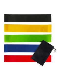 Kanteen Store Pack Of 5 Resistance Loop Exercise Bands With Carry Bag  - Image 1
