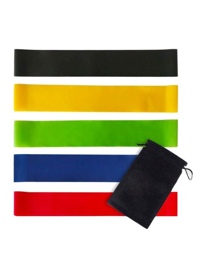 Kanteen Store Pack Of 5 Resistance Loop Exercise Bands With Carry Bag  - Image 1