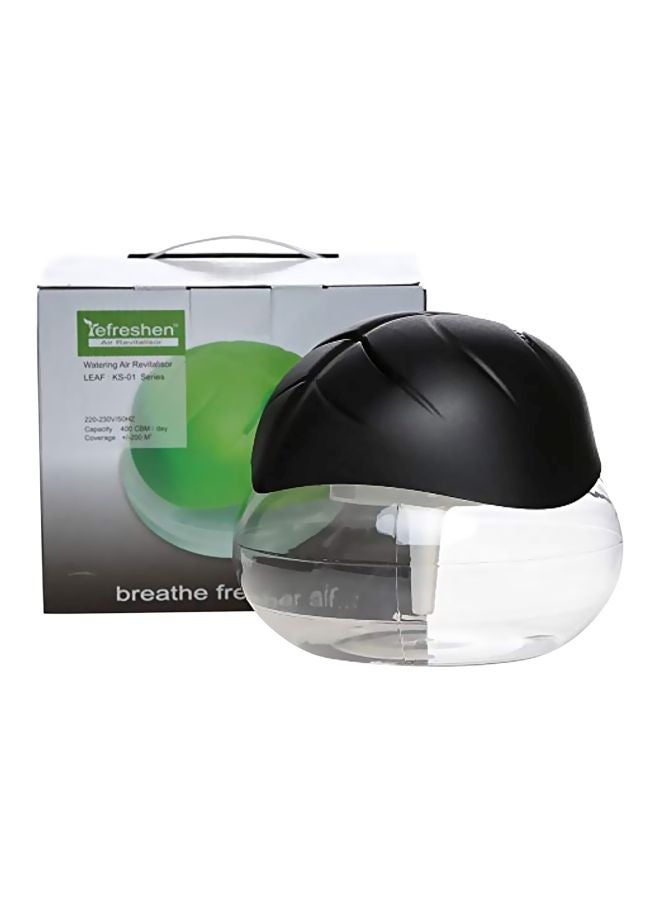 معطر جو كهربائي يعمل بالماء على شكل ورقة شفاف/ أسود