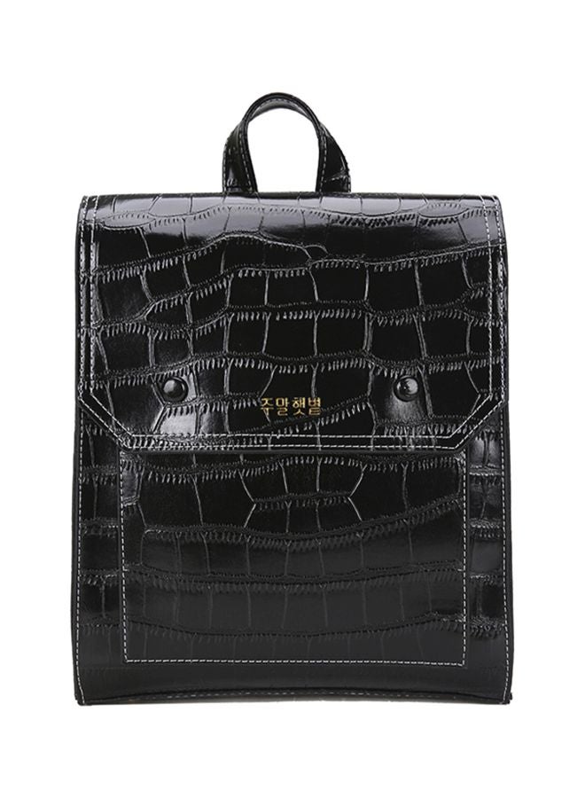 EHOME PU College Backpack Black  - Image 1