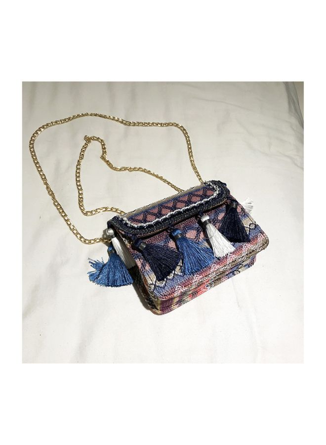 إيهوم حقيبة سو-هانج بتصميم مائل أزرق/ وردي/ أبيض - Image 2