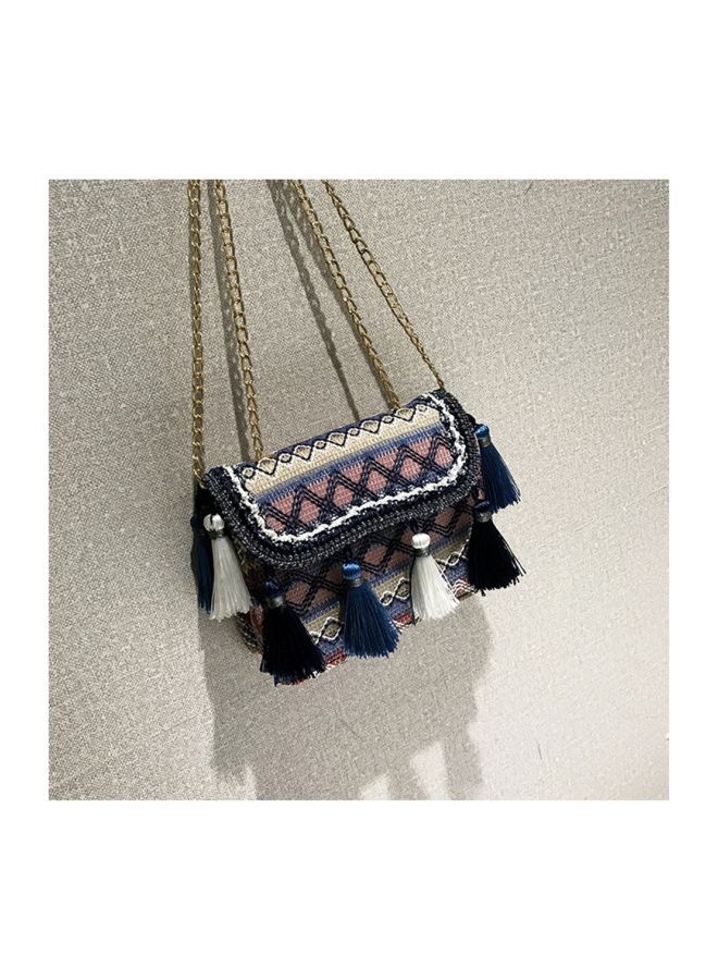 إيهوم حقيبة سو-هانج بتصميم مائل أزرق/ وردي/ أبيض - Image 3