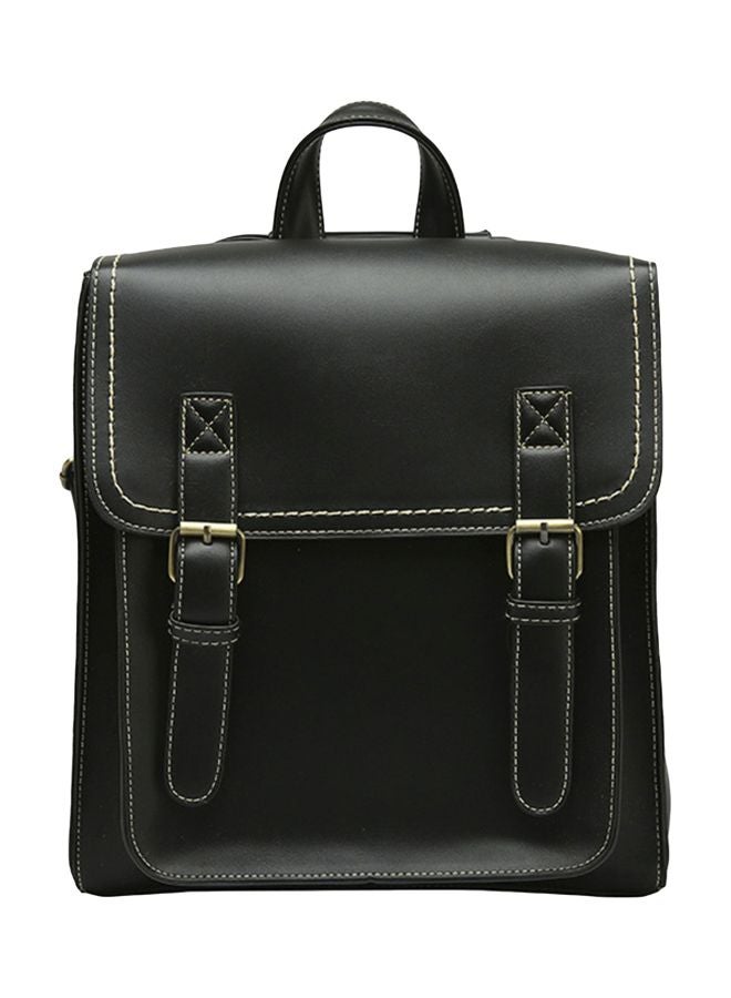 EHOME - PU Leather Shoulder Bag Black - Image 1