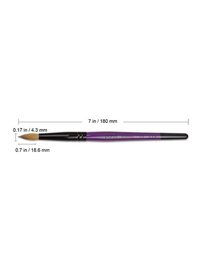 Pana Kolinsky Nail Art Painting Brush Purple/Black - Image 2