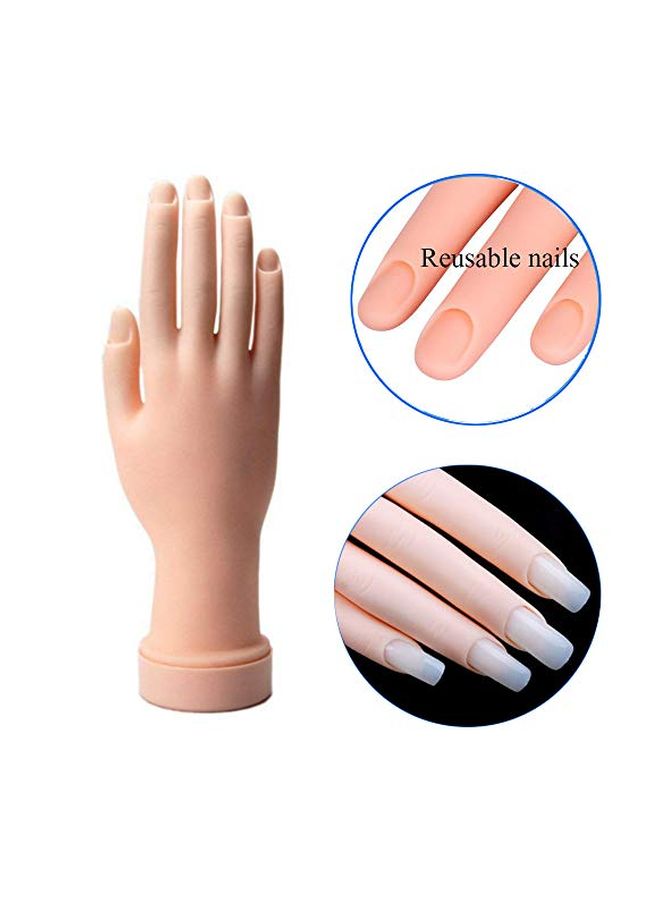 AORAEM Nail Training Practice Hand Mannequin Beige - Image 2