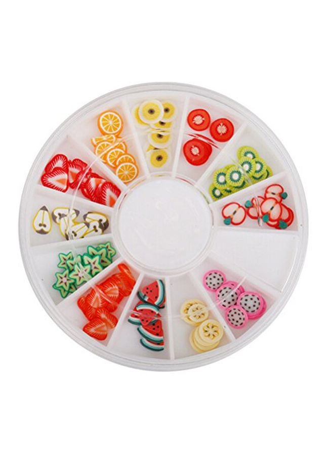 TUANTUAN 3D Mix Nail Art Decal Pieces Pink/Red/Yellow 
