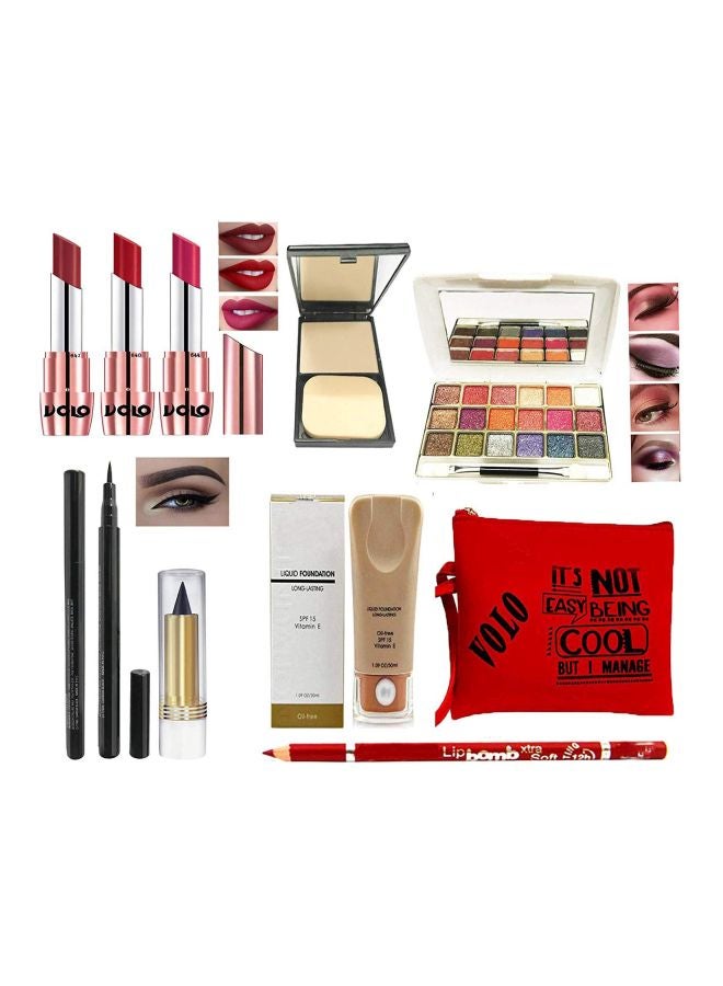 Volo 10-Piece Makeup Kit Multicolour - Image 1