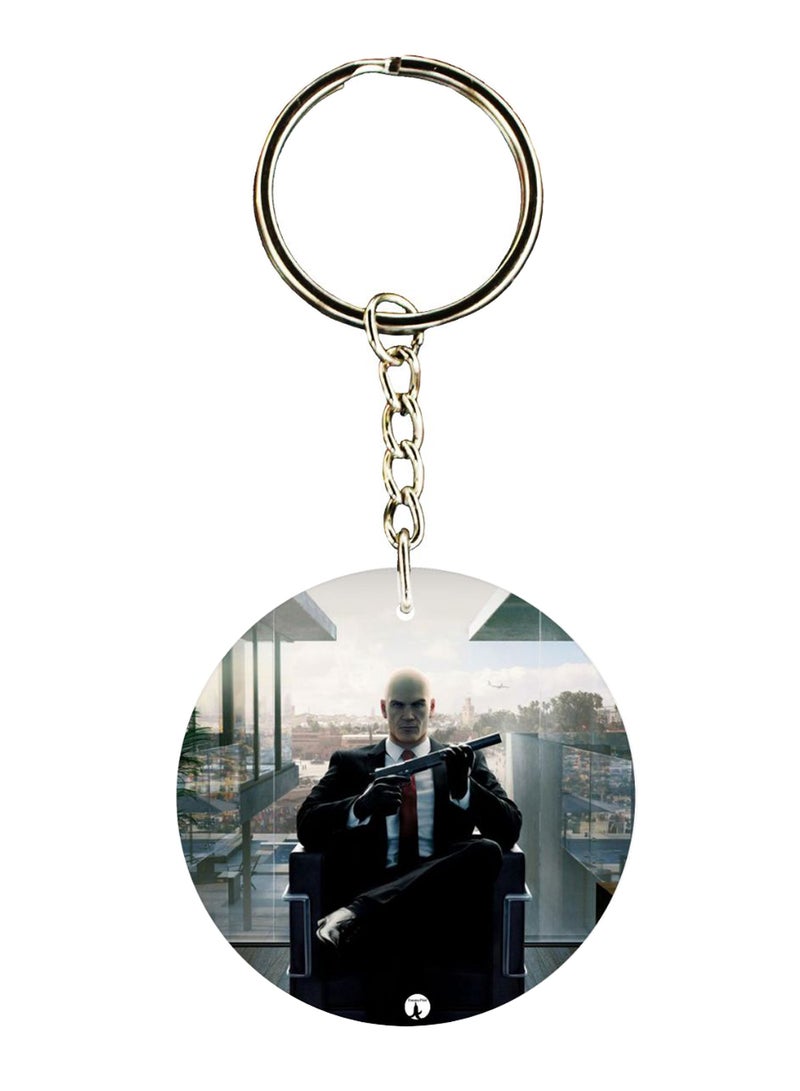 BP Double Sided Hitman Printed Keychain