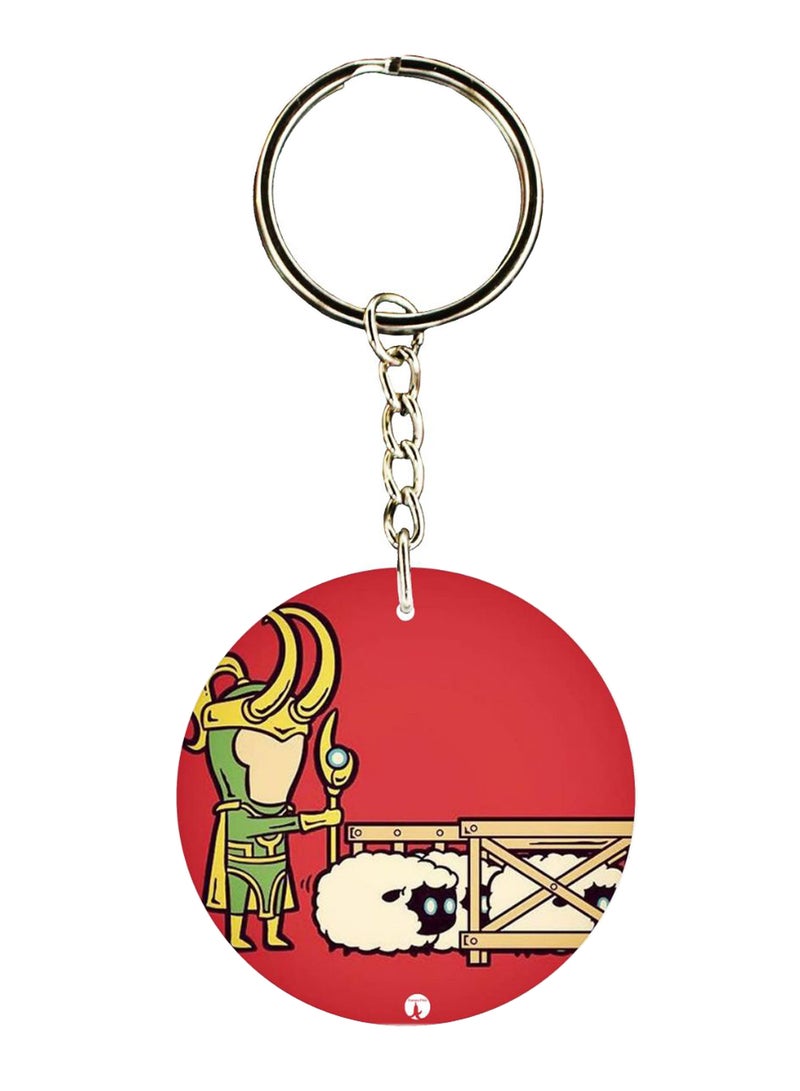 BP - Double Sided Loki Printed Keychain - Image 1