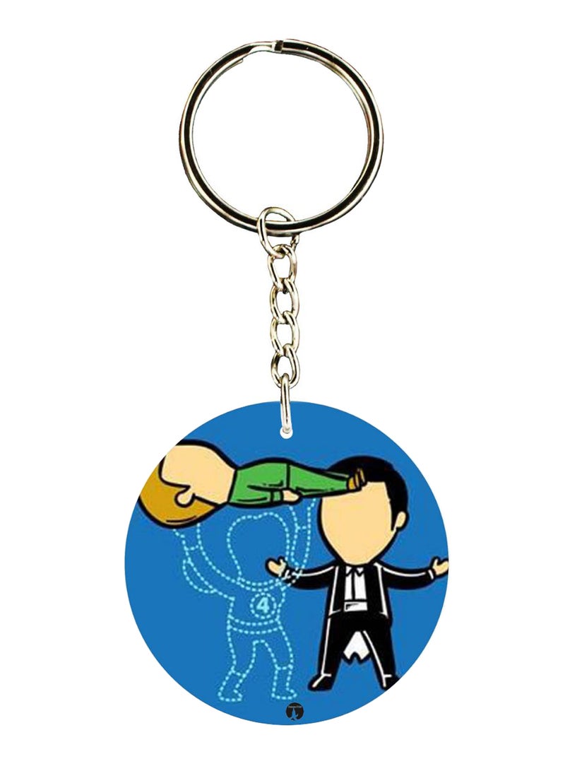 BP Double Sided Invisible Woman Printed Keychain