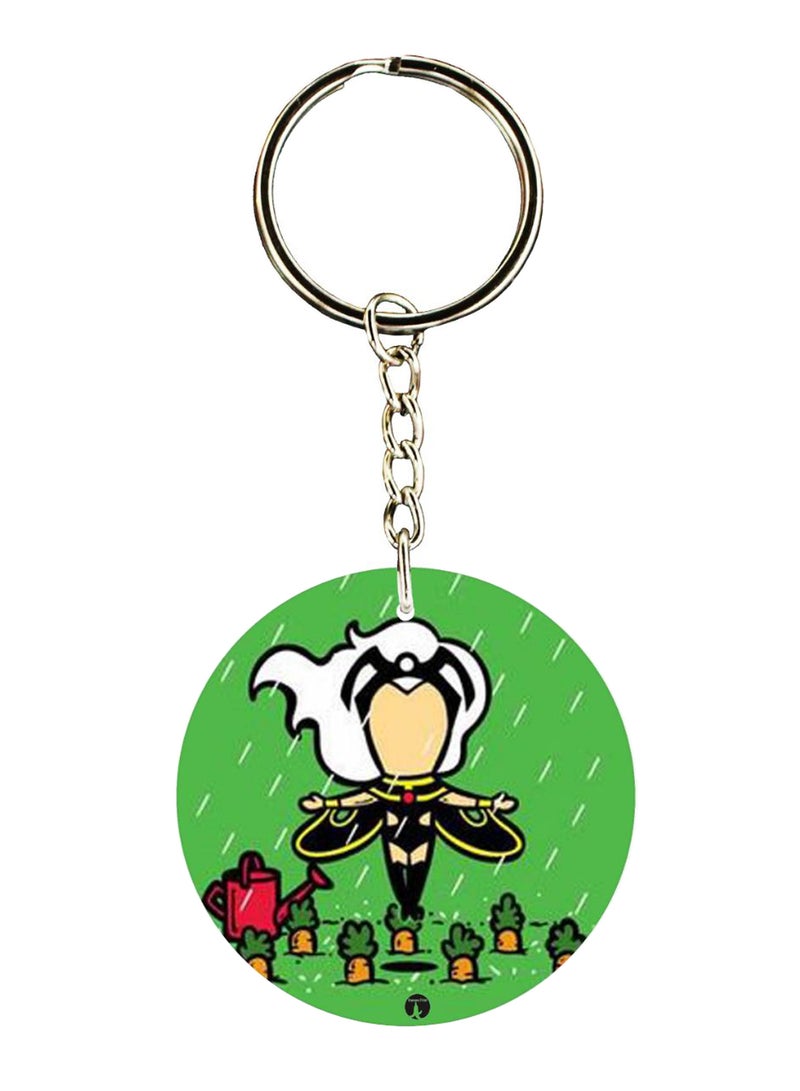 بي بي سلسلة مفاتيح ذات وجهين بتصميم عاصفة