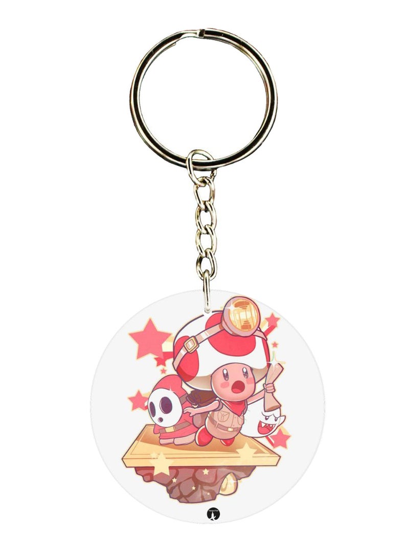 BP Double Sided Super Mario Printed Keychain