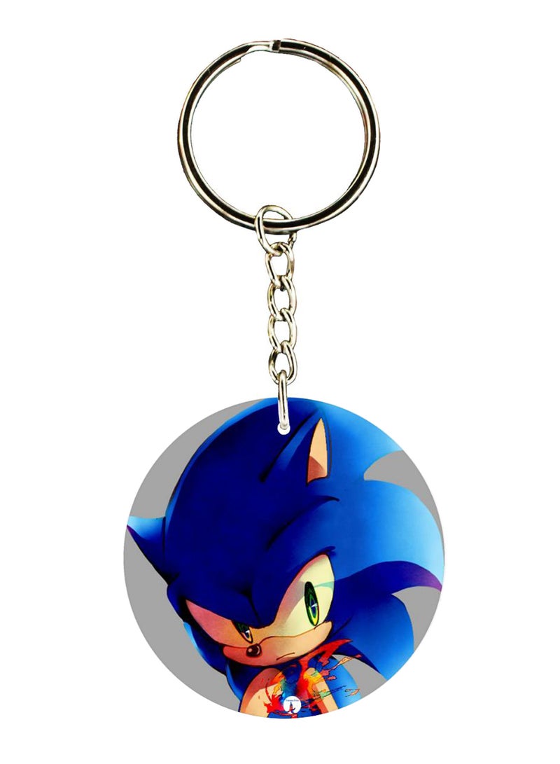 BP Double Sided Sonic Printed Keychain 