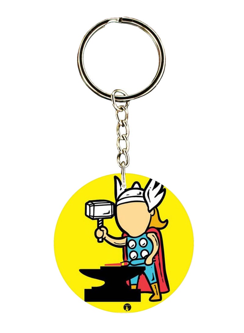 Double Sided Thor Printed Keychain