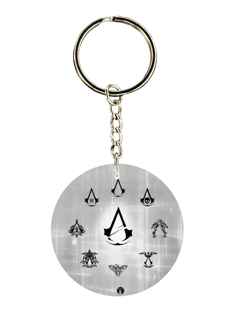 بي بي سلسلة مفاتيح بطبعة لعبة اساسنز كريد علي الوجهين