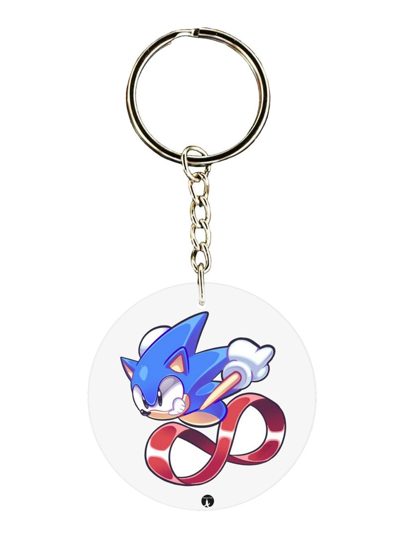 BP Double Sided Sonic Printed Keychain 