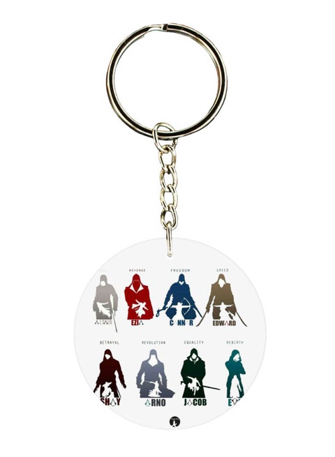 Double Sided Assassin's Creed Printed Keychain