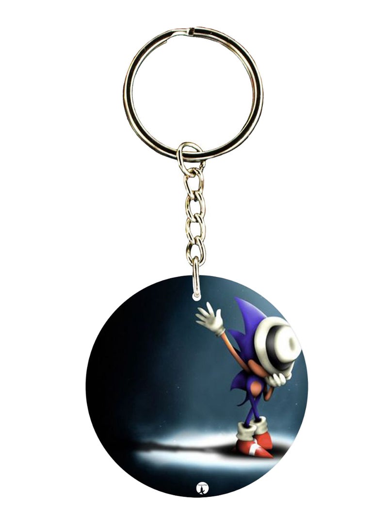 BP Double Sided Sonic Printed Keychain