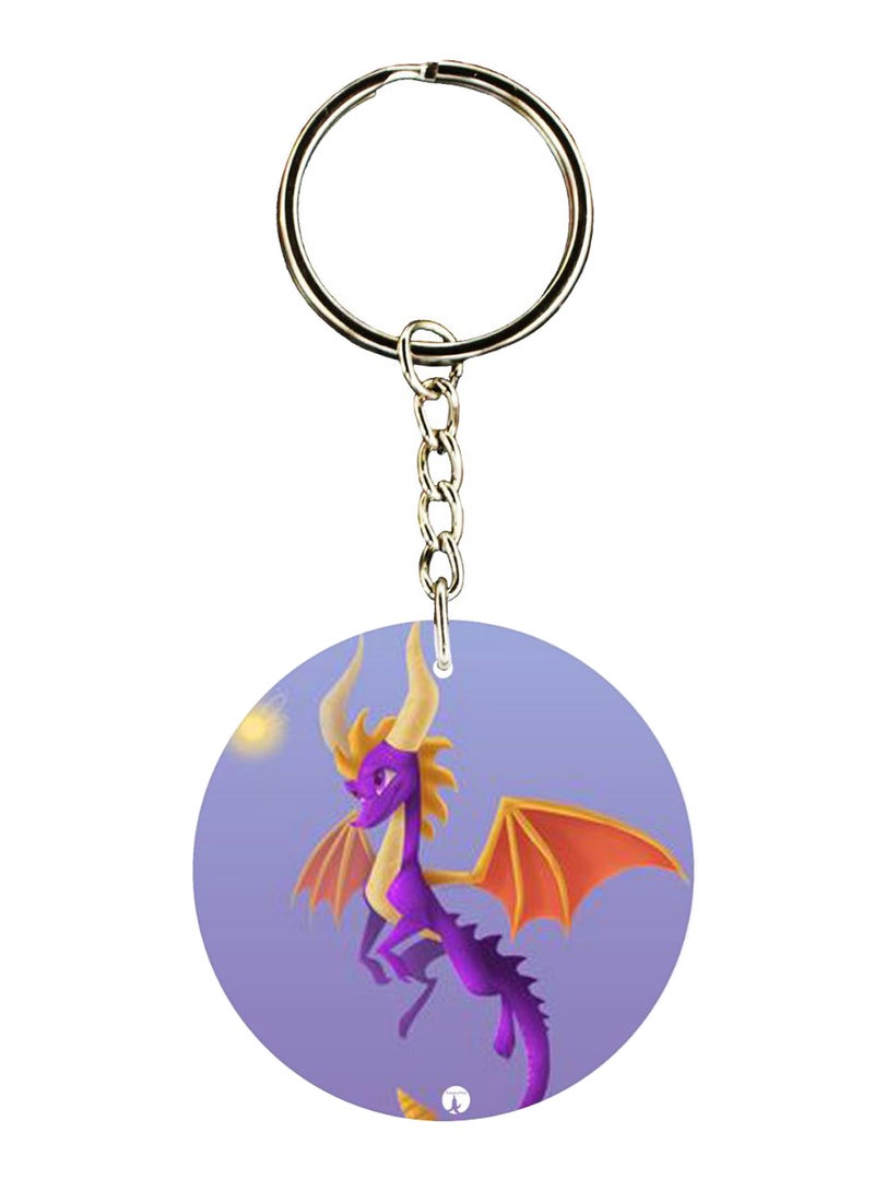 BP Double Sided Spyro Printed Keychain