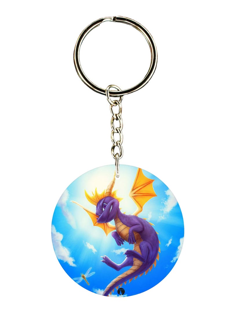 BP Double Sided Spyro Printed Keychain