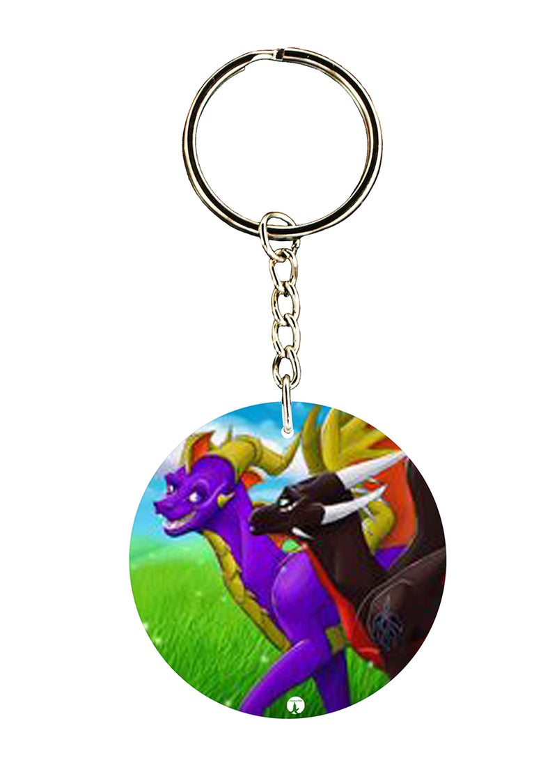 بي بي سلسلة مفاتيح مطبوعة بتصميم من لعبة Spyro