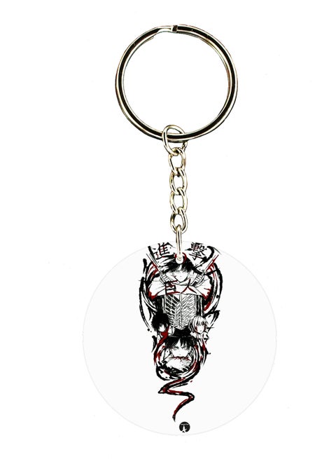 The Anime Attack On Titan Double Side Printed Keychain