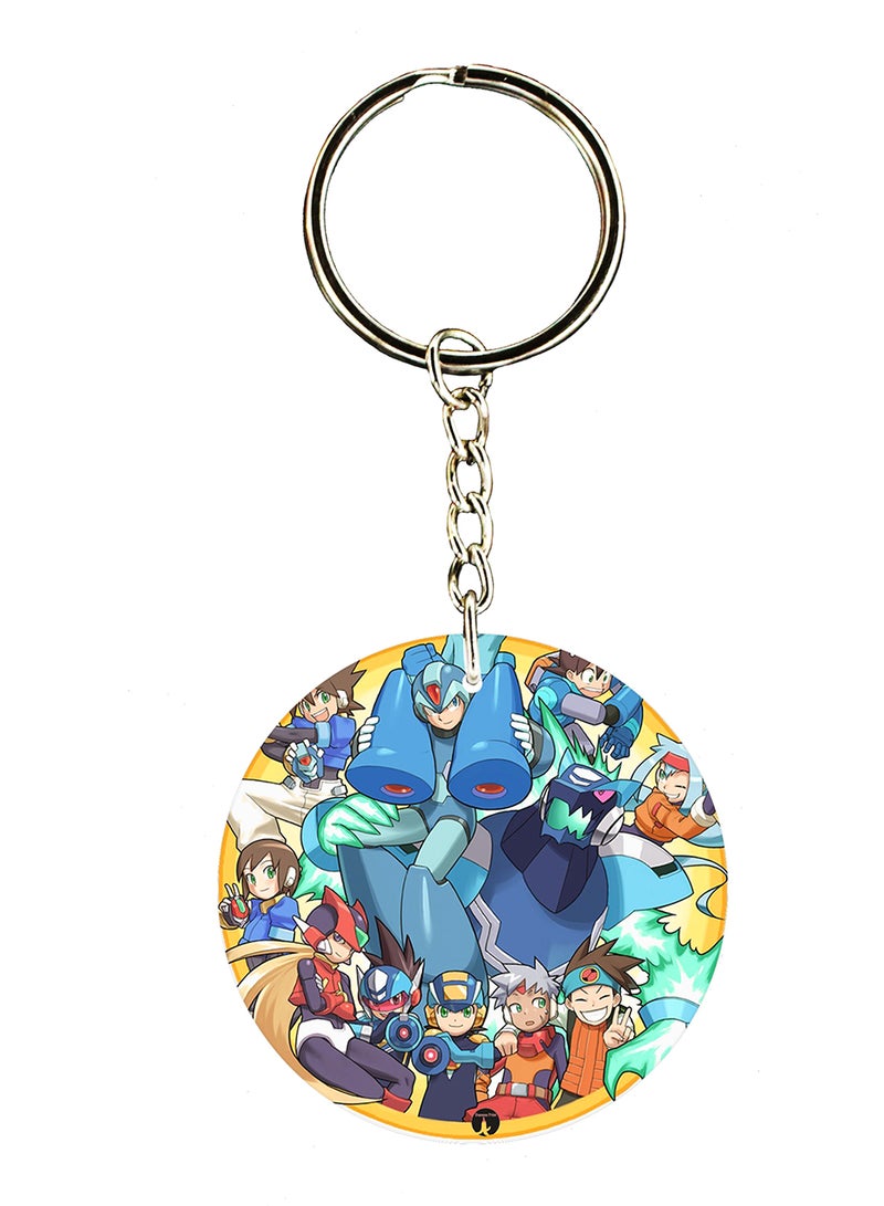 BP Mega Man Double Side Printed Keychain