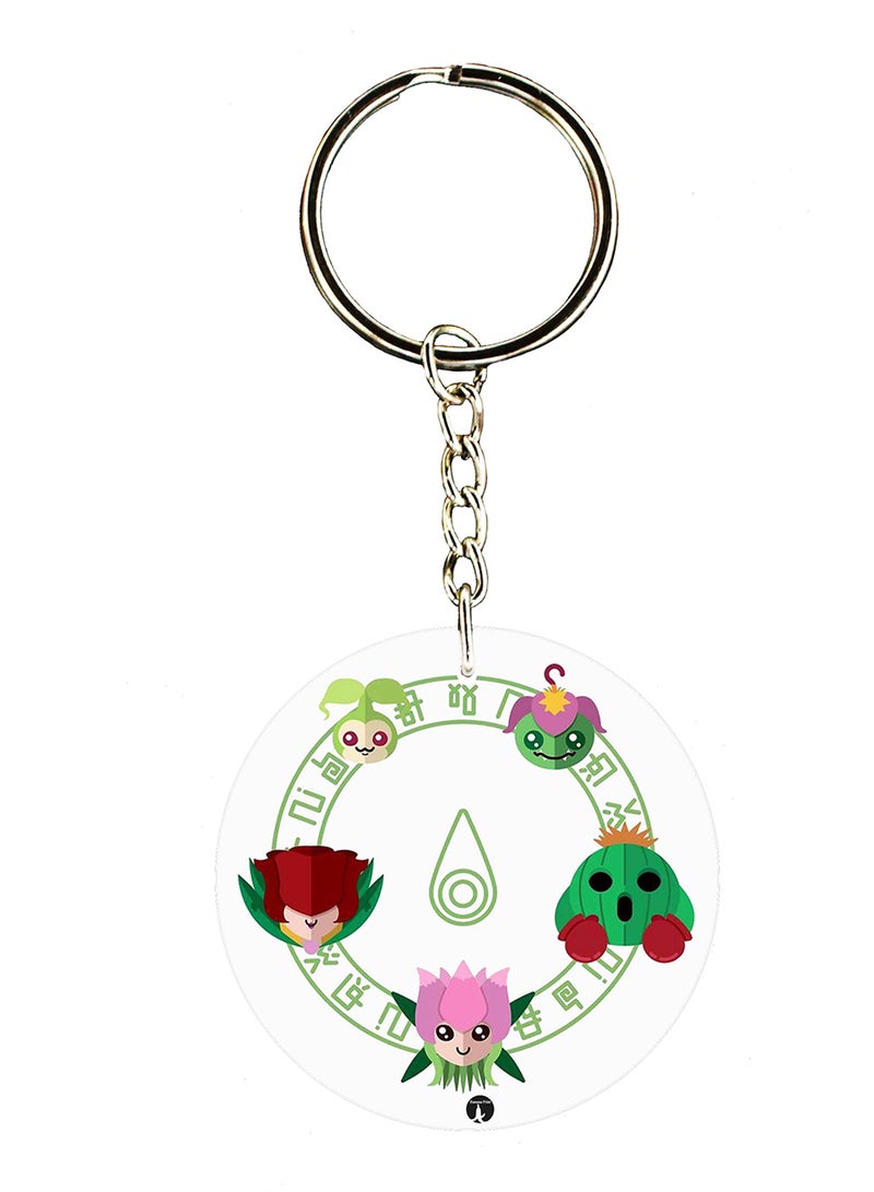 BP The Anime Digimon Double Side Printed Keychain
