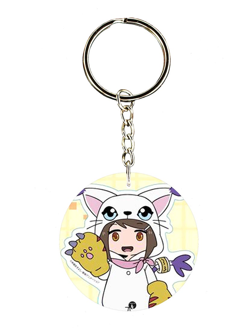 BP The Anime Digimon Double Side Printed Keychain