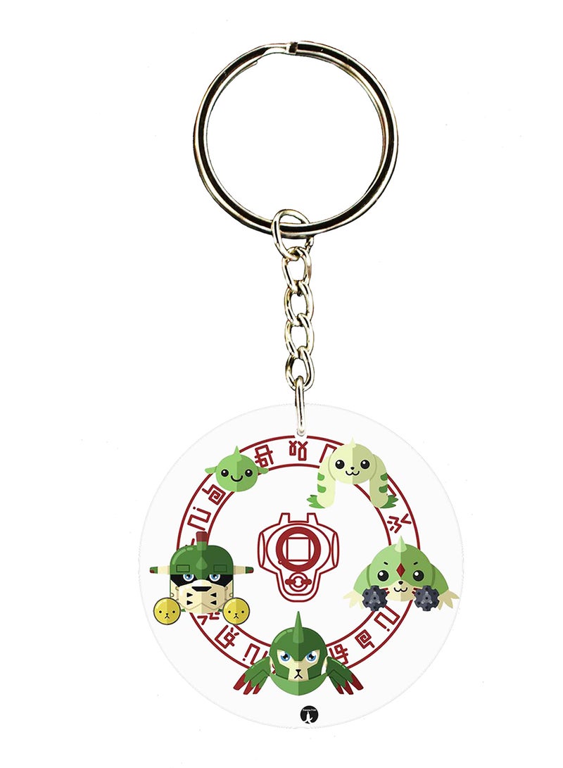 BP The Anime Digimon Double Side Printed Keychain