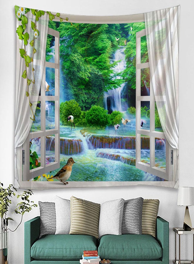 Generic 3D Tree Landscape Pattern Wall Tapestry Multicolour 130x150centimeter  - Image 2