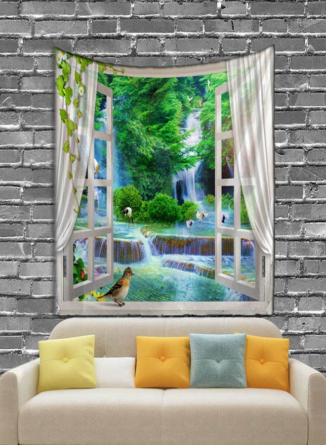 Generic 3D Tree Landscape Pattern Wall Tapestry Multicolour 130x150centimeter  - Image 4