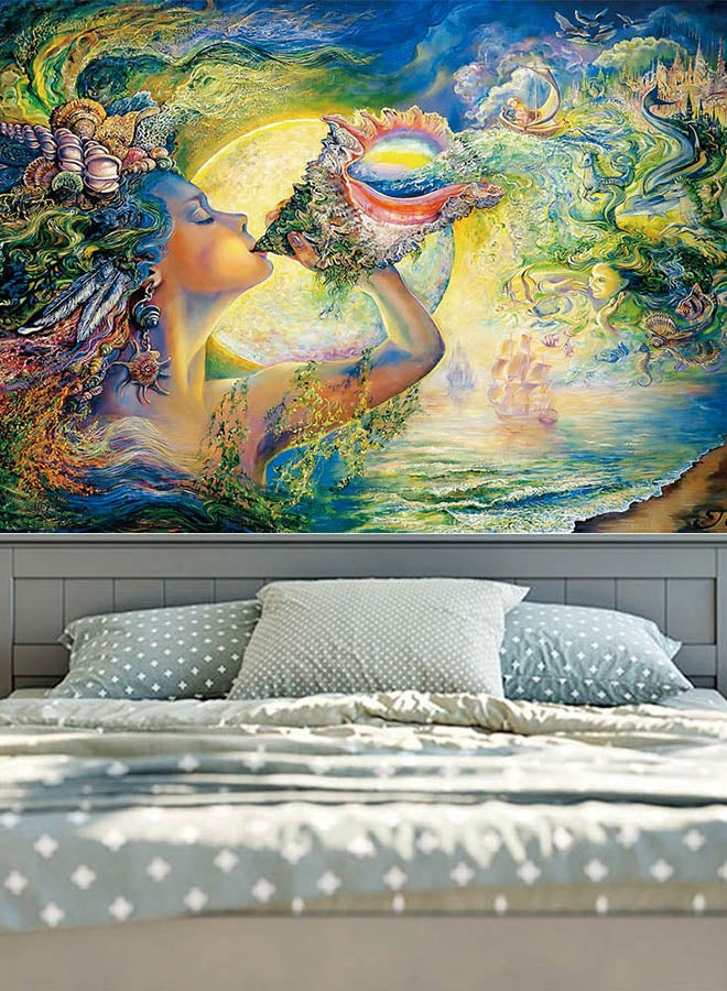 Retro Style Conch Decorative Wall Picture Multicolour 130x150cm - Image 1