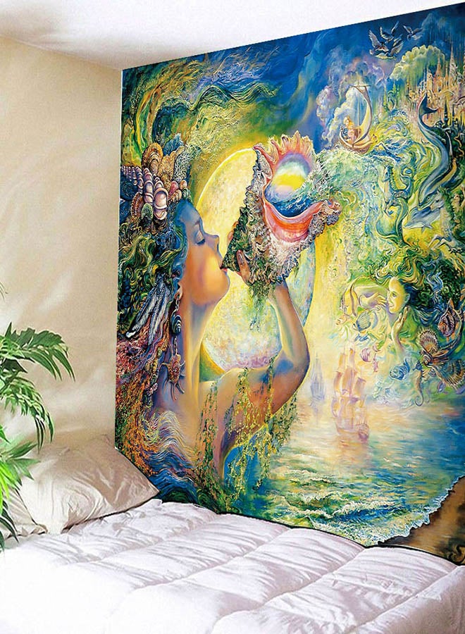 Retro Style Conch Decorative Wall Picture Multicolour 130x150cm - Image 2