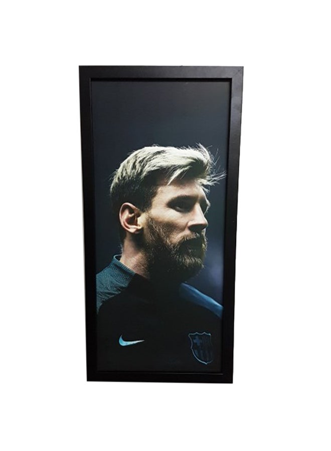 ملصق يحمل صورة لاعب نادي برشلونة ميسي مزود بإطار متعدد الألوان 50x23سم
