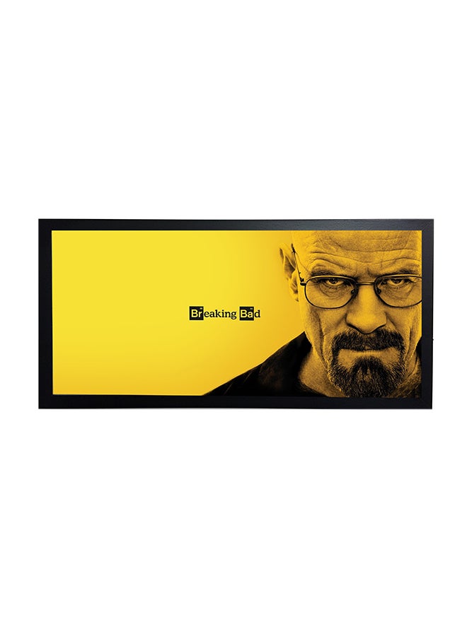 ملصق بتصميم مستوحى من سلسلة Breaking Bad مع إطار متعدد الألوان 50x23سم