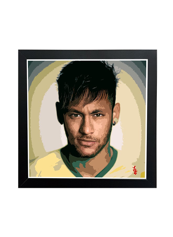 Neymar Framed Artwork Multicolour 25x25cm