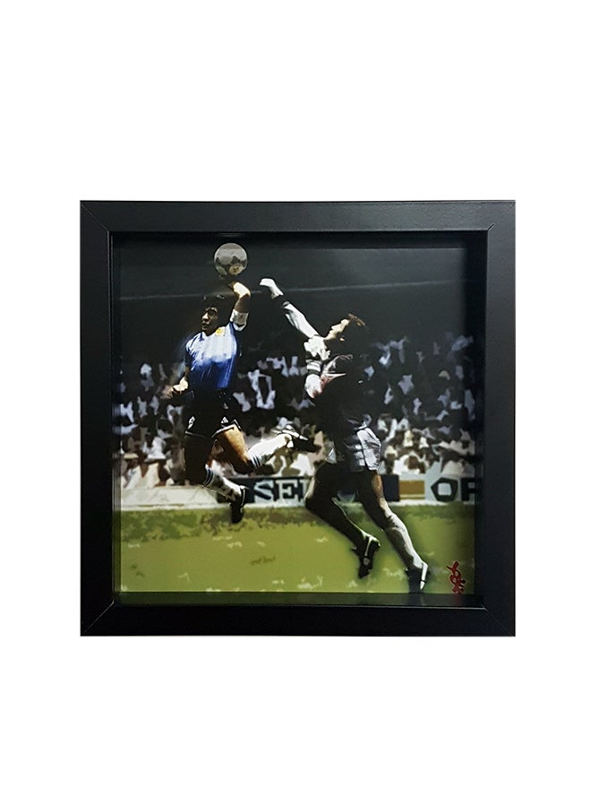 Maradona Artwork Hand Of God Frame Multicolour 25x25cm